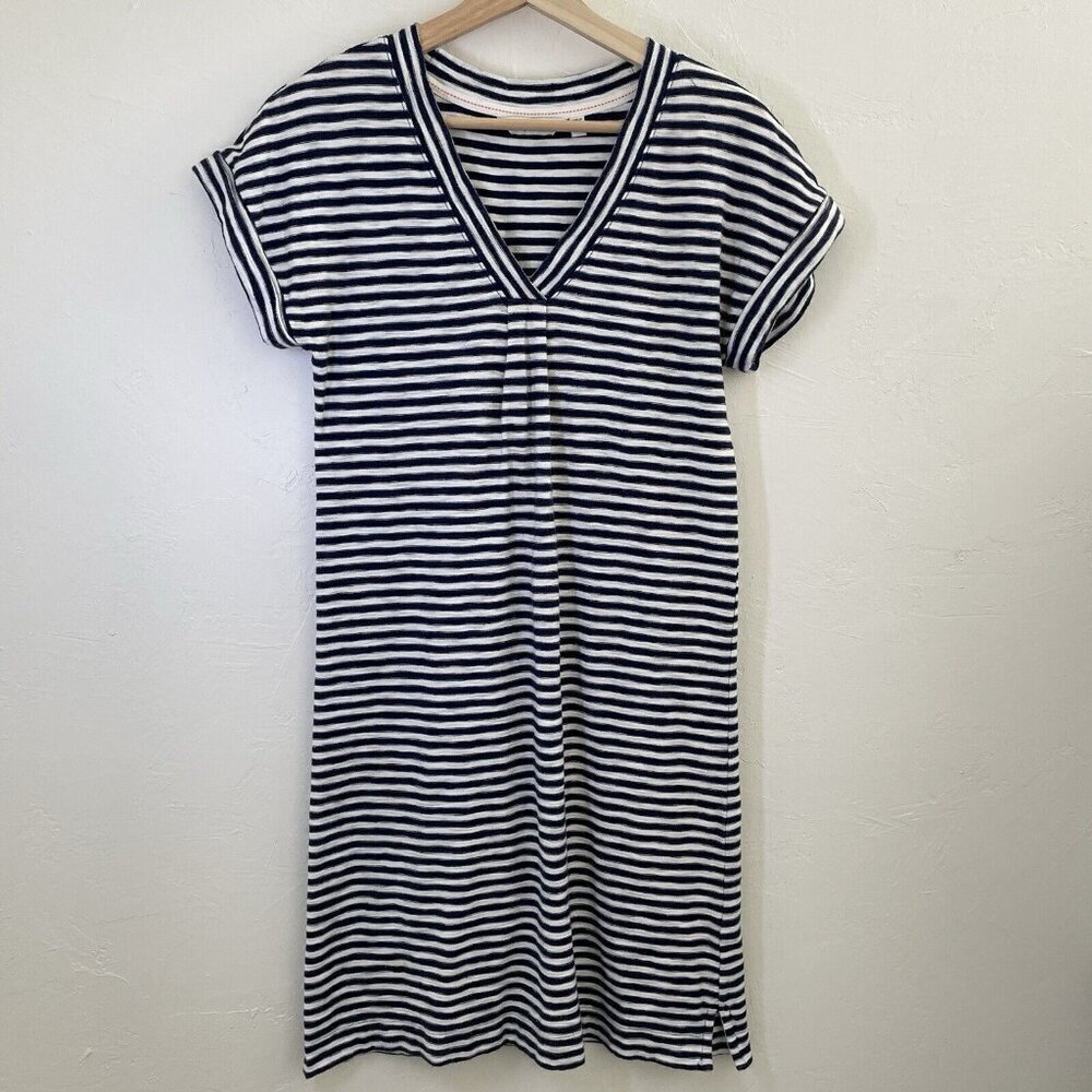 Vineyard Vines Nautical T-Shirt Dress White Navy Blue Stripe Size XXS Preppy